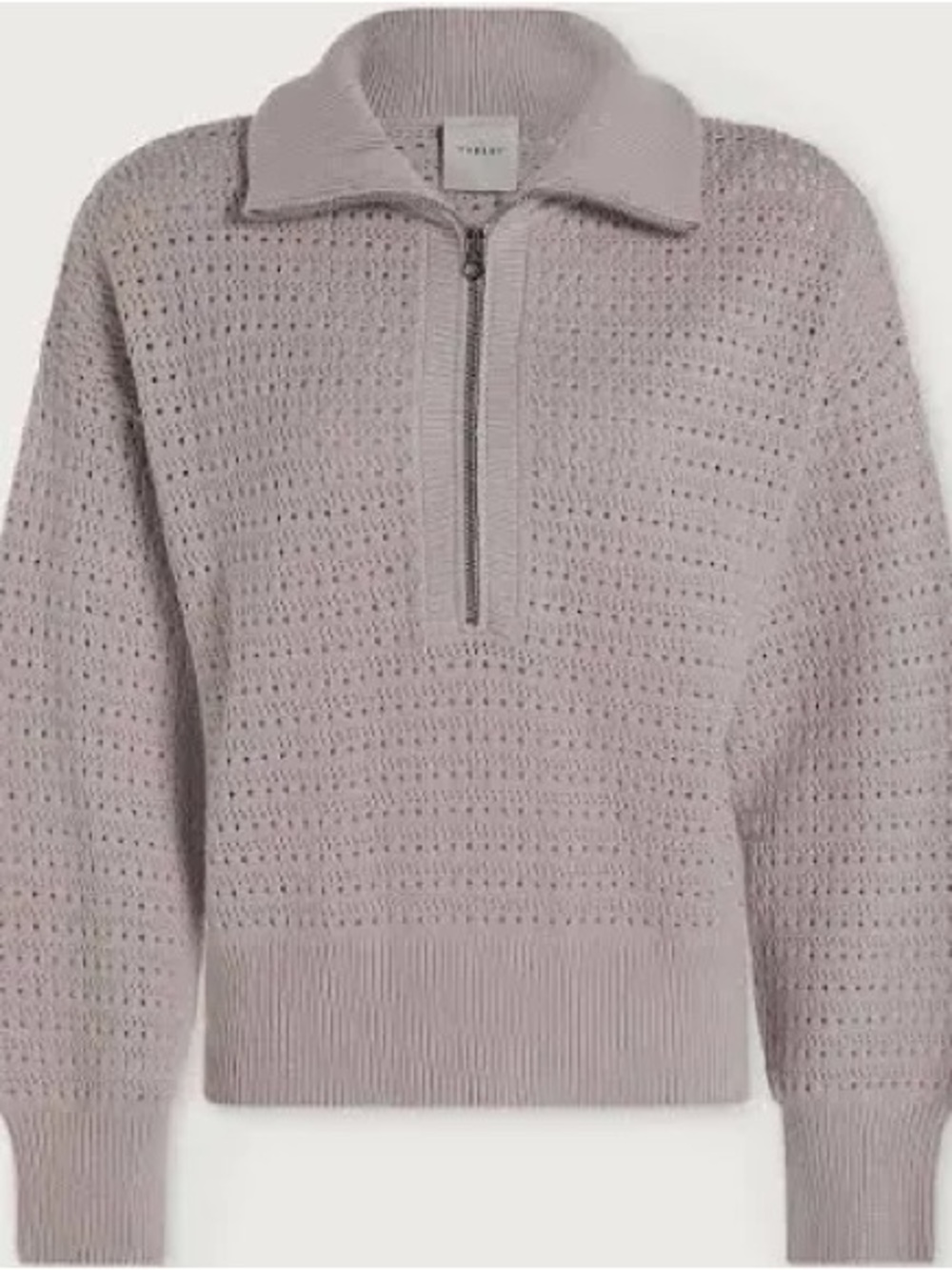 Varley Darla Half Zip Knit Sweater in lilac